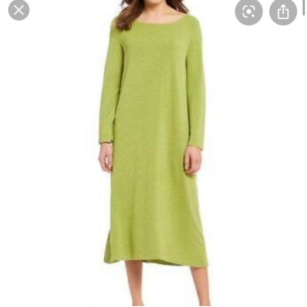 bryn Walker Robbie Midi Dress size Medium Pernod Green Lagenlook